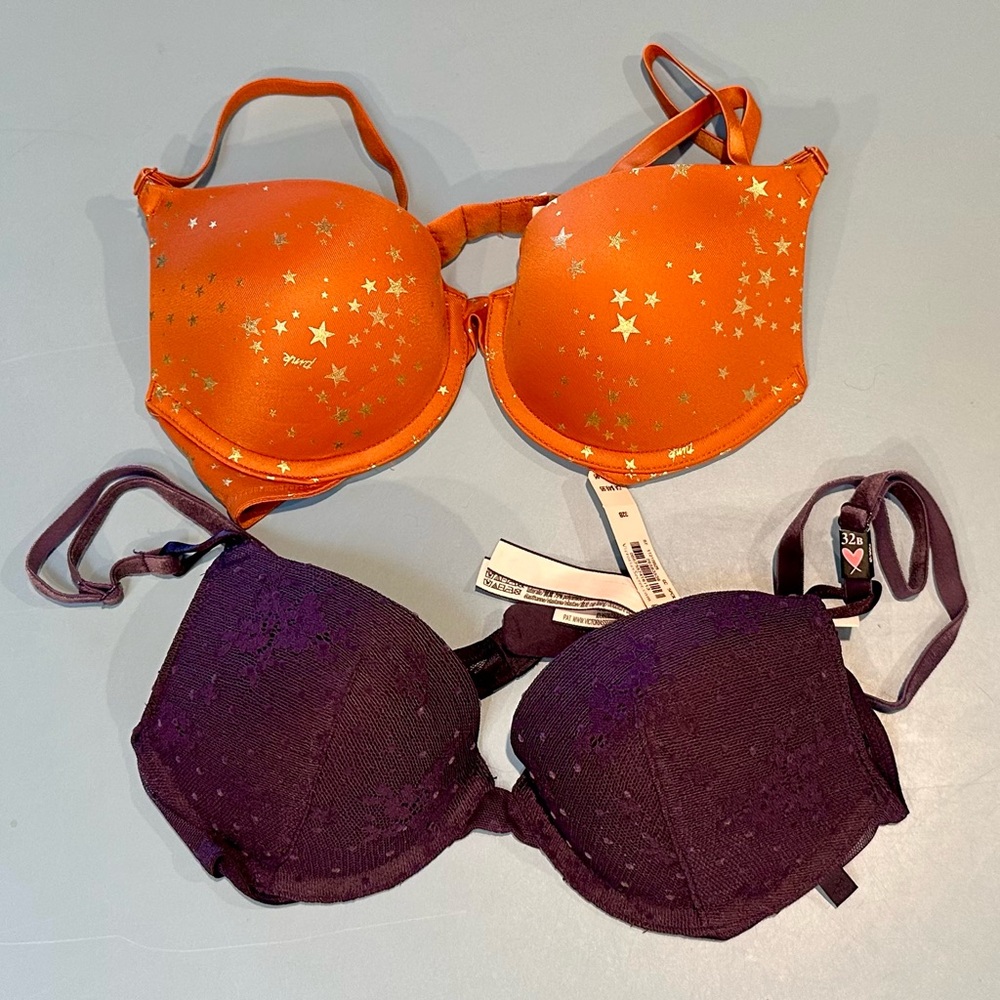 Victoria’s Secret bundle of 2 NWT push-up bras 32B